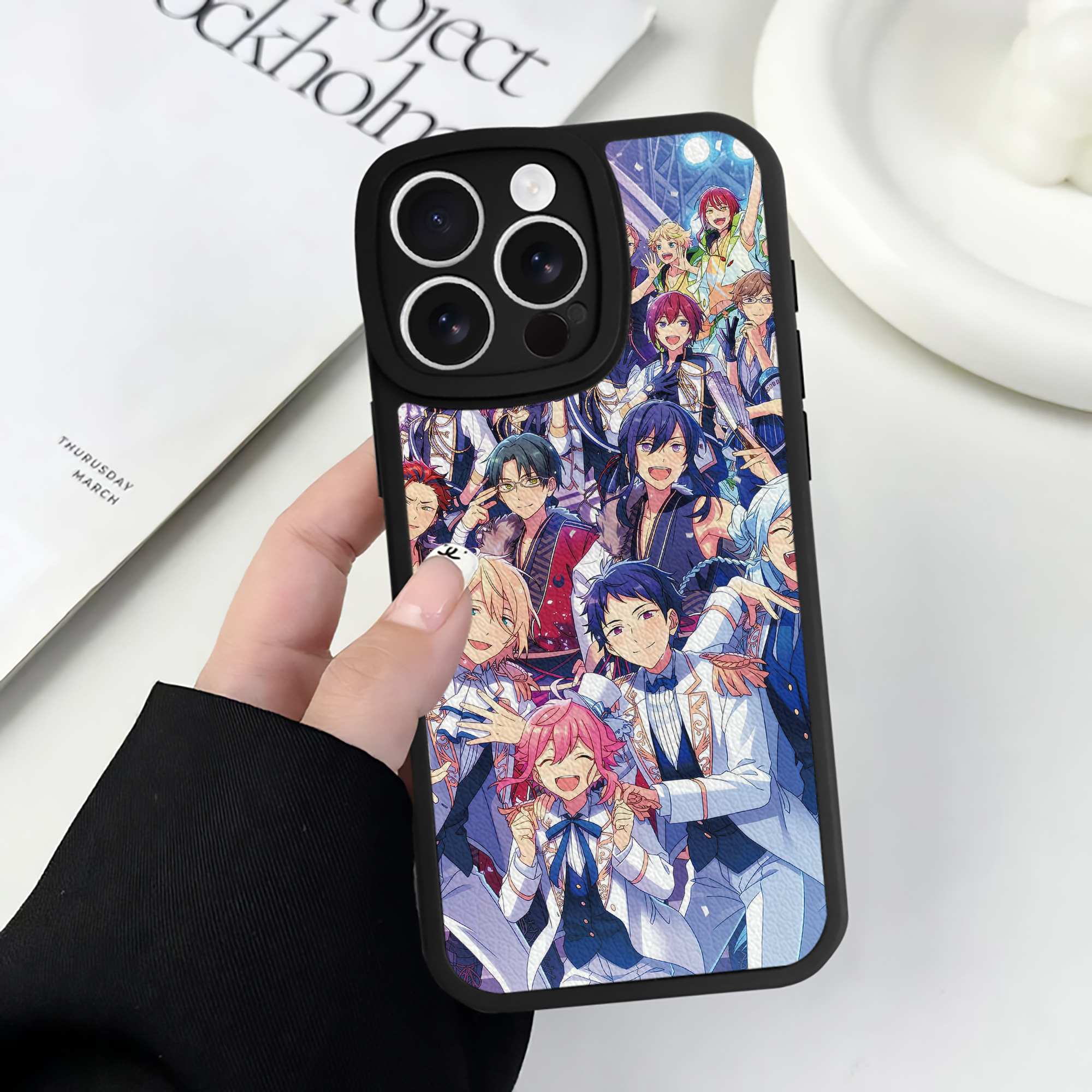 （画像用） あんさんぶるスターズ! Ensemble Stars 【iPhone 16シリーズ対応】シリコンスマホケース（レザー調） 材質：シリコン